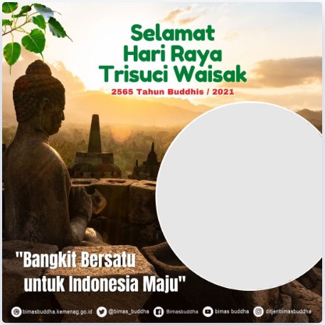 Twibbon Tri Suci Waisak 2565 Tahun Buddhis