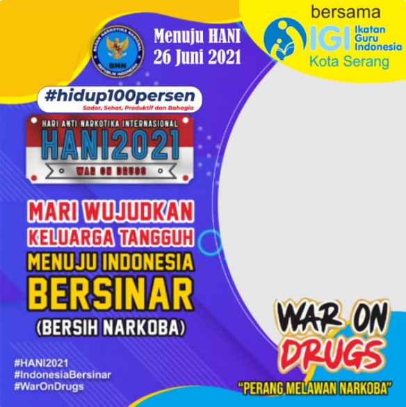 Twibbon hari anti narkotika internasional