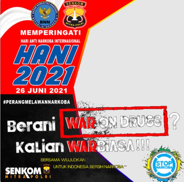 Twibbon memperingati hari anti narkoba sedunia 2021