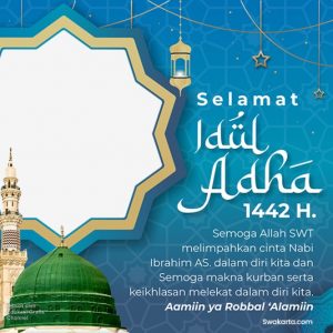7. Template Twibbon Lebaran Haji 2021