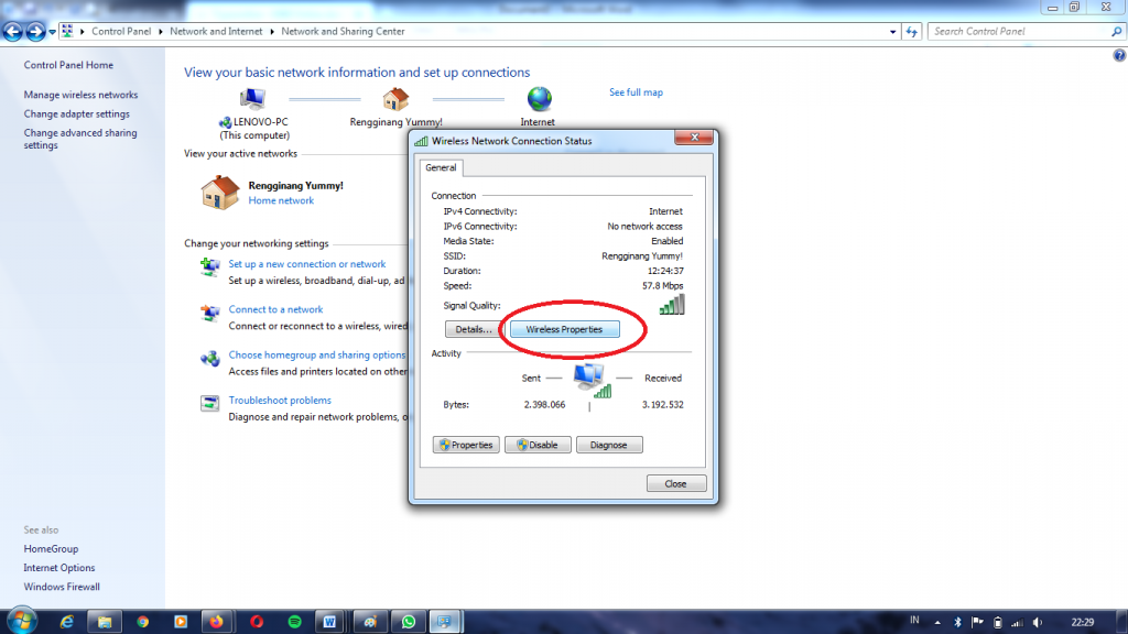 cara melihat password wifi di PC 4