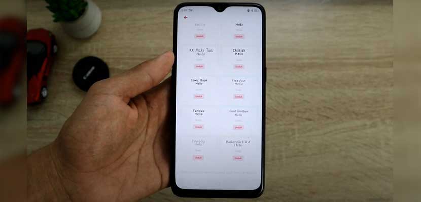 mengganti font realme 5i