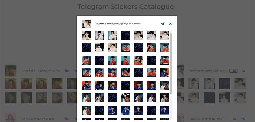 mendapatkan stiker kpop di telegram