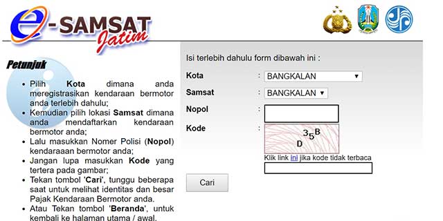 cek pajak online motor