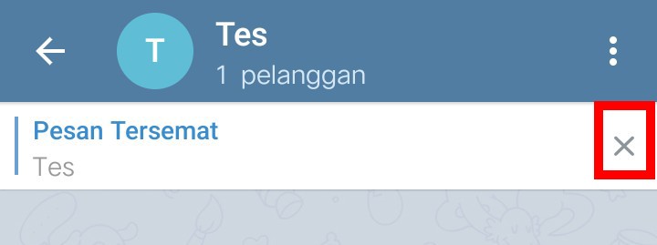 menyematkan pesan di telegram