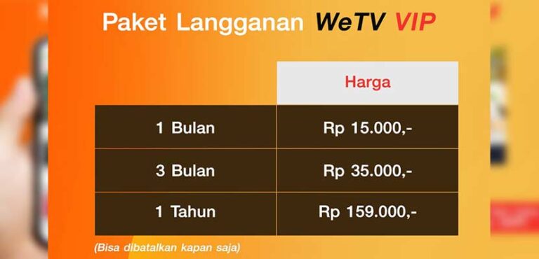 beli vip wetv pakai pulsa