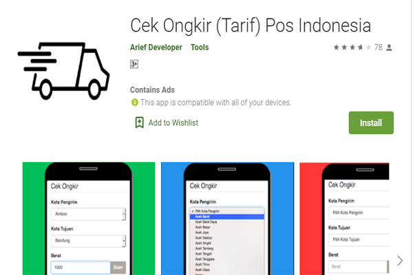 aplikasi cek ongkir terbaik