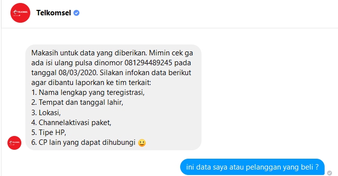 pulsa telkomsel tidak masuk