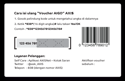 cara cek voucher axis