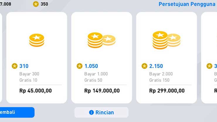 top up pes 2021