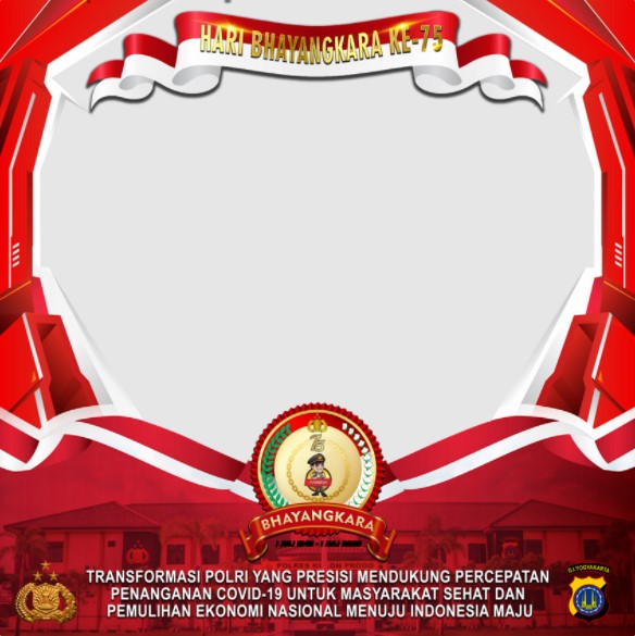 Kumpulan Twibbon Hari Bhayangkara ke 75, Gratis Download SWAKARTA