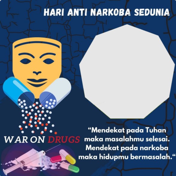 Twibbon Hari Anti Narkoba Sedunia 26 Juni 2021