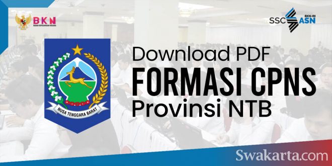 Formasi CPNS 2021 Provinsi NTB