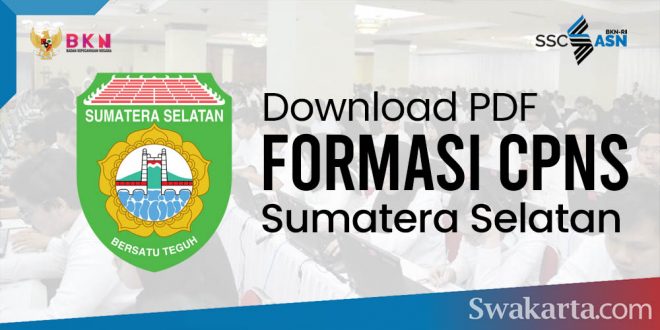 Formasi CPNS 2021 Provinsi Sumatera Selatan