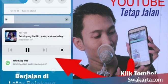 aplikasi pemutar musik video di latar belakang