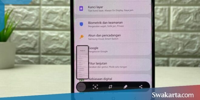 screenshot panjang di Hp Samsung