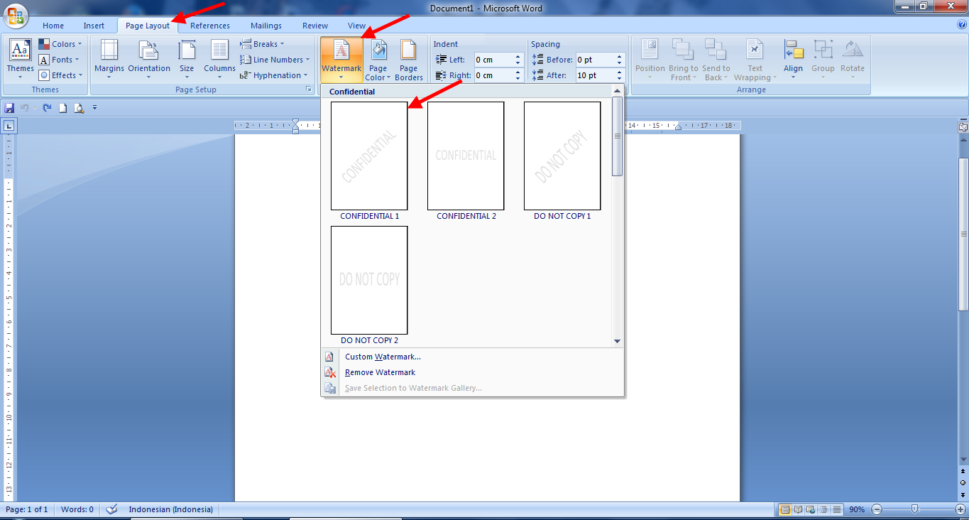 Menghilangkan watermark di word dengan 3 cara mudah