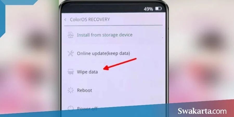 cara reset hp realme