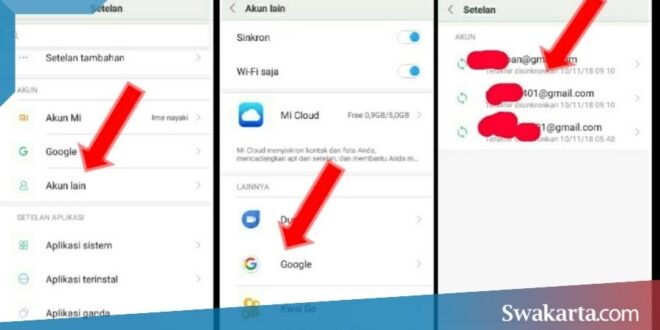 logout akun google di android