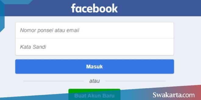 lupa kata sandi facebook