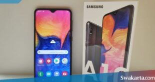 menampilkan persentase baterai samsung A10