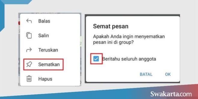 menyematkan pesan di telegram