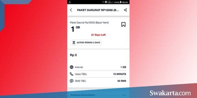 Paket darurat 1gb telkomsel