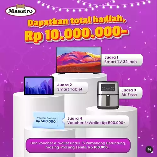 maestro hadiah 10 juta